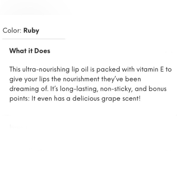 5/$25 ELOISE BEAUTY Ultra Glow Lip Oil New In‎ Box Ruby - Picture 4 of 4